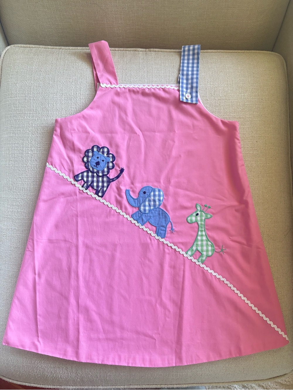 The Beaufort Bonnet Company Girls Pink Appliqué Dress Size 6